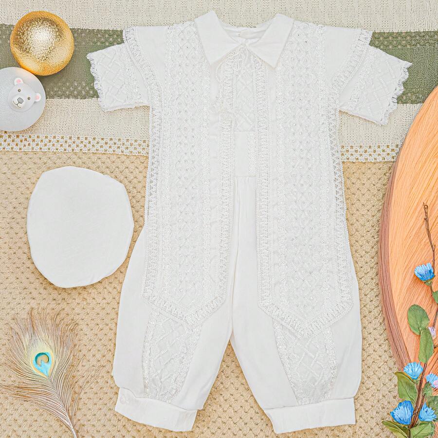 SMK Ceremonias Newborn Baby Suits - White - View 1