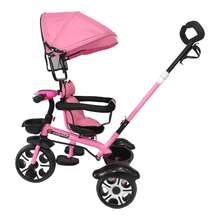 Triciclo 5 En 1 Evolutivo Infantil Con Asiento 360° Y Luces - Rosa - Ver 6