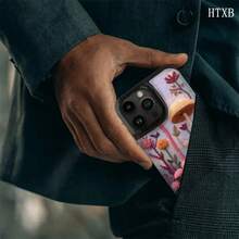 Fleece Mushroom Forest Language patterned, The practical TPU phone case with pattern design features a card slot and multiple functions such as bank cards and public transportation cards. It is suitable for iPhone16promax, 16 15pro 14PLUS, 13 12Pro - ブラック - チェックする 10