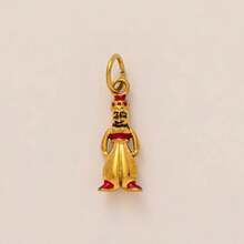 1 szt. Modny, uroczy wisiorek z królikiem, kotem, ptakiem, motylem, kwiatem, krewetką, ze stali nierdzewnej platerowanej 18-karatowym złotem, odpowiedni do biżuterii DIY, naszyjnika, bransoletki, kolczyka, breloka, akcesoriów do torebek, biżuterii damskiej, akcesoriów do portfela, małej zawieszki, akcesoriów DIY ze stali nierdzewnej - Wielokolorowe - Zobacz 19