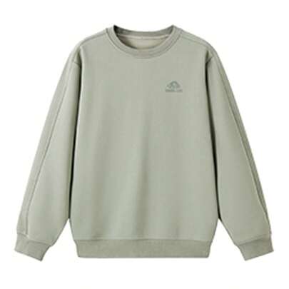 CAMEL CROWN 女士圆领T恤，纯色，抓绒内里，保暖，棉质内里，舒适休闲长袖T恤，秋冬季