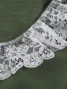 ii Casual Retro Renaissance Elegant Dress Spring - Army Green - View 4