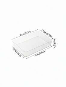 1/4/5/6/7件套抽屉收纳盒，桌面收纳盒，4种尺寸可选，化妆品收纳盒，透明亚克力分类收纳盒，卧室、办公室、浴室抽屉隔板自由组合收纳整理盒，多功能收纳盒，适用于分类存放化妆品和护肤品、文具、办公用品、梳妆台收纳盒、校园用品收纳 - 無色 - 查看 17