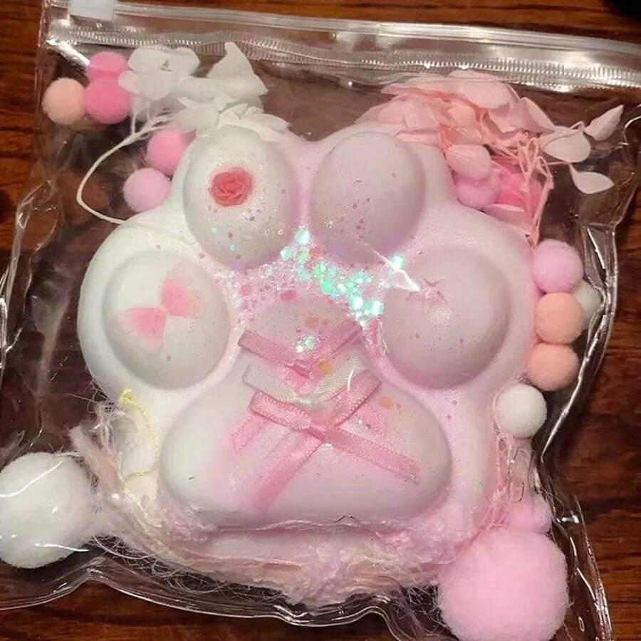 1个葡萄/橙色猫爪挤压玩具，慢回弹，缓解压力，挤压器，立方体挤压，Tabba粘性挤压，弹性大挤压猫爪，减压玩具，生日派对礼物