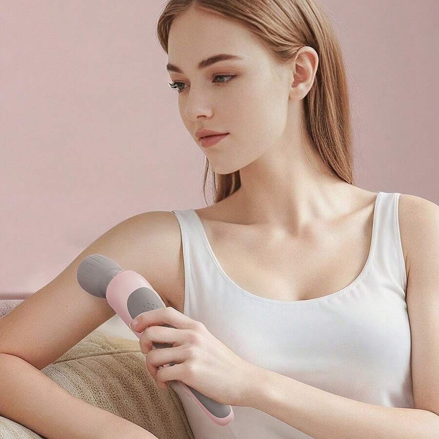 Electric Handheld Vibrator Small Massager Shoulder And Cervical Spine Waist And Back Silent Charging Multi-Functional Massage