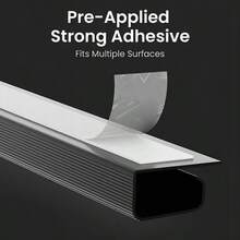 مجموعة 2 قطعة، 40 سم/15.75 بوصة، منظم كابلات تحت المكتب ذاتي اللصق لإدارة الكابلات في المنزل والمكتب