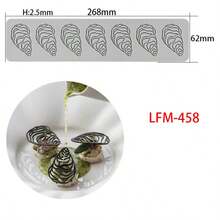 1pc Lobster, Crab, Lace, Fish Bone Chocolate Silicone Mold, Landscape Chip Mold - TOP - View 12