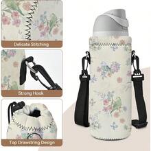 XXCV RICHEN Neoprene Water Bottle Carrier Bag With Adjustable Shoulder StrapInsulated Water Bottle Cover For Stainless Steel/Glass/Plastic Bottles - 西元前61年 - 查看 3