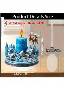 Bohemian Acrylic Christmas Candle Holder, Inspiring Desktop Decor, Suitable For Home And Holiday Atmosphere, Christmas Decoration