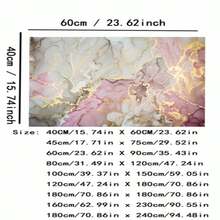 1pc Pink-Gray Marble Pattern Rug, Soft Plush Luxury Rectangular Rug With Golden Texture Details, Non-Slip, Suitable For Living Room Decor, Girlfriend Gathering, And Elegant Home Scenes