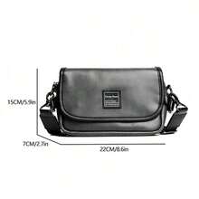 حقيبة كتف للرجال من جلد البولي يوريثان، عصرية وأنيقة، حقيبة مربعة صغيرة بطراز الشارع للشباب، حقيبة ظهر، حقيبة رسول