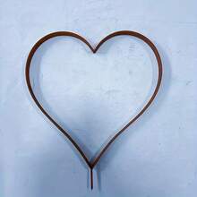 1pc Rusty Metal Heart Garden - Outdoor Yard Art Decor, Iron Heart Sculpture, Perfect Gift For Friends