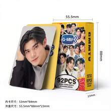 92pcs/Box GMMTV (60pcs LOMO Cards + 32pcs Stickers) K-POP Fan Merchandise, SKZ Limited Edition Fan Goods, Photo Cards, Stickers, Holiday Gifts - Multicolor - View 2