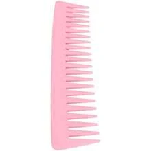 Peine de Dientes Anchos, Cabello Grande Redondeado, Peine Desenredante sin Mango para Cabello Rizado, Cabello Húmedo y Seco ()(Rosa) - Multicolor - Ver 9