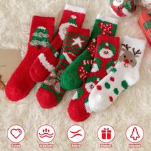 ¡RecomendadoCalcetines Navideños Mujer Hombre, 6 PCS Cozy Calcetas Navidad,Invierno y Cálido,Grueso,Suave,Cómodo,Transpirable,Unisex,Calcetas Navideña Regalos Navideños,Calcetas Mujer¡Top de Temporada - 1 - Ver 8