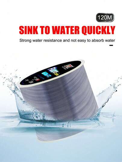 120米尼龙钓鱼线，钓鱼线，高弹力线，耐磨线，适用于海钓和湖钓，尼龙线，钓鱼线，辅助线，饵线，耐磨线，海钓线