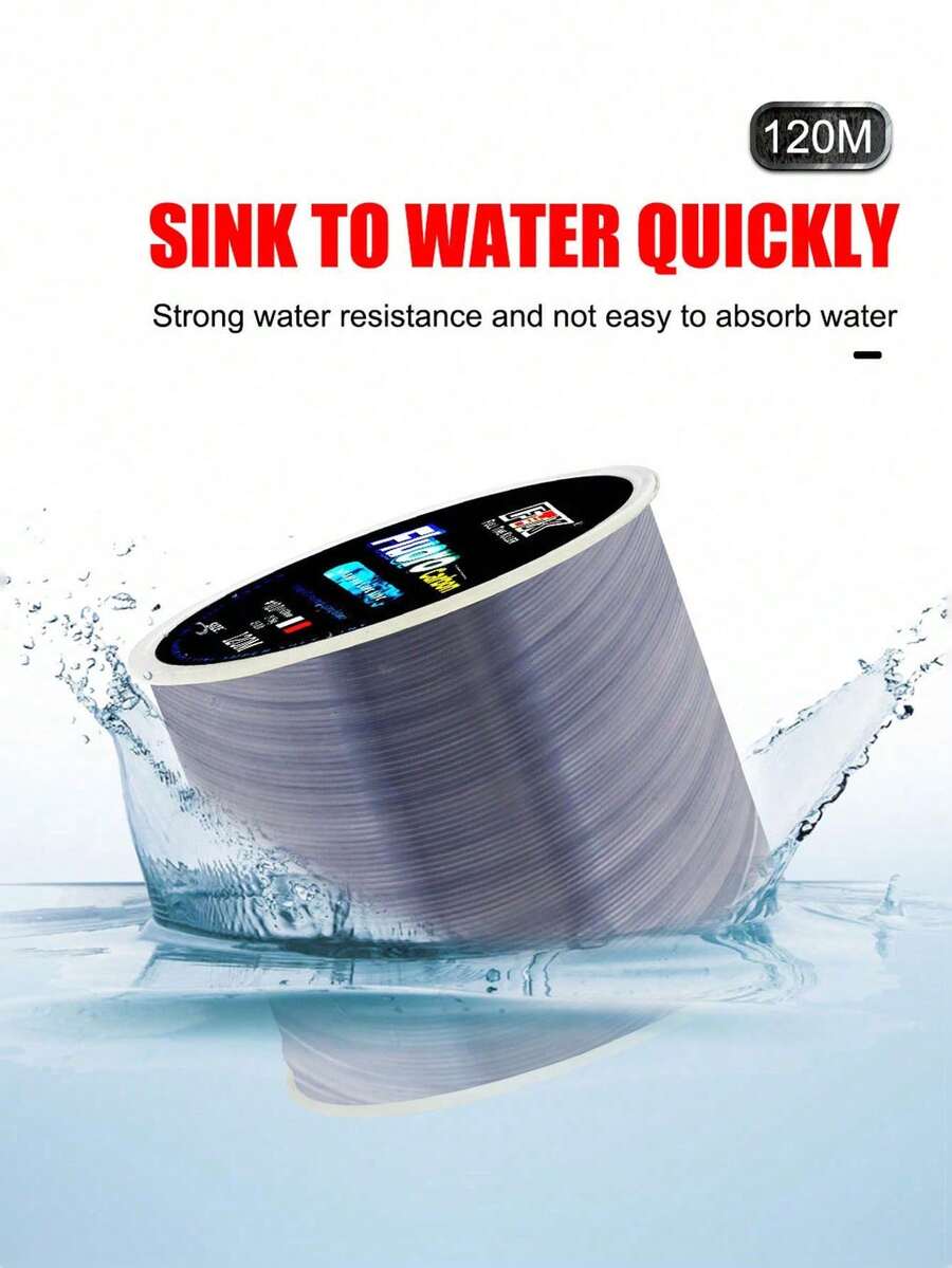 120米尼龙钓鱼线，钓鱼线，高弹力线，耐磨线，适用于海钓和湖钓，尼龙线，钓鱼线，辅助线，饵线，耐磨线，海钓线