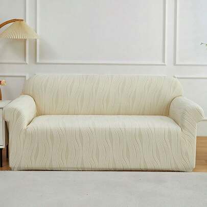 1PC Jacquard Sofa Cover, Living Room Short Plush Sofa Cover, Elastic Sofa Cover Thicken Anti-Slip Sofa Slipcovers For Living Room Bedroom Outdoor Sofa Protection Pet Stain Prevention 4-Season Sofa Seat Cushion Cover For L-Shaped Single Seat Recliner And 1/2/3/4 Seater Sofas Detachable And Machine Washable Sofa Cover