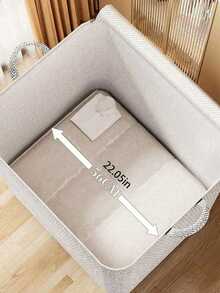 Foldable Clothes Storage Bag With Handle, Large Capacity, Breathable Wardrobe, Clothes Storage Box With Handle And Zipper, Reinforced Portable Storage Bag, Can Store Blankets, Bedding, Space-Saving Wardrobe Organizer, Suitable For Bedroom, Home, Dorm, Can Store Bedding, Also Can Be Used As Laundry Basket And Clean Clothes/Toy Storage Basket. - Multicolor - View 6