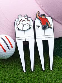 Green Jacket Divot Repair Tool,Golf Hat Clip With Magnetic Ball Marker Set - Enamel, Strong Magnet, Easily Attachable, Great Gift For Golfers - Multicolor - View 6