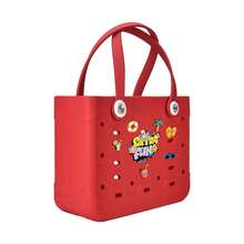 Large Capacity Rubber Beach Bag For Women, Available In Multiple Colors, Large Shoulder Tote Bag, Solid Color Open Design, Multi-Functional, Lightweight And Durable Beach Bag, Stylish Tote Bag - You Can DIY Your Own Personalized Beach Bag, Suitable For The Beach, Pool, Supermarket Shopping, Shopping, Travel, Vacation, Halloween, Christmas, Thanksgiving - Give Her A Practical And Beautiful Gift. - Nhiều màu - Xem 14