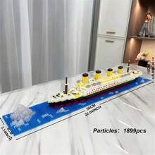 3,806pcs Cruise Ship Shaped Building Block Challenge Set - Educational Toy, Suitable For Boys & Girls, Improve Hand-Eye Coordination, Multi-Color ABS Material, Birthday Gift