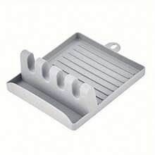 1pc Kitchen Spatula Rack, Soup Spoon Pad, Chopsticks, Pot Cover Storage Pad, Household Multifunctional Wall Mounted Storage Rack