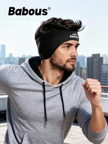 5只装冬季毛绒耳罩，寒冷天气保暖耳罩，多功能运动保暖头带，男女通用耳罩，适合跑步、滑雪、户外活动、骑行等。 - 黑色 - 查看 4