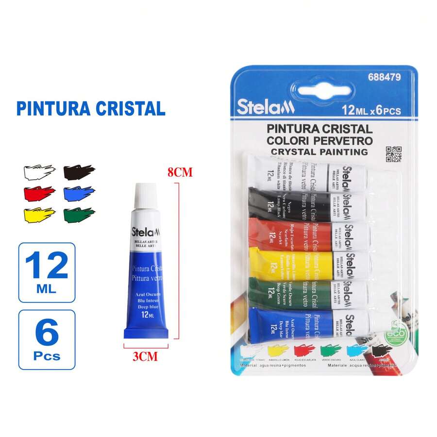 Pintura para Maquetas y Modelismo - Lote de 6 Colores de 12 ml en Tubo - Perfecta para Miniaturas y Dioramas - Unitalla - Ver 1