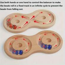 木制十字平衡板 - 手眼协调能力训练器，边缘光滑，天然木纹表面处理，是圣诞节、万圣节、生日的完美礼物，成人平衡板，运动技能发展，符合人体工程学设计，结构坚固耐用