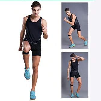 1 st löpning sport stötdämpande knäskydd, basket vandring badminton cykling knästöd, män kvinnor kompression/patellarem knästödshylsa för volleyboll fotboll