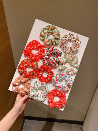 11 st. julhårsnören - jultomten/julgran/högtidsdekorationer håraccessoarer, söta dekorationer lämpliga för julfesten, högtidskläder, daglig styling, perfekt present till kvinnor, hästsvanshållare, hårsnoddar, hårgummiband, hårrep