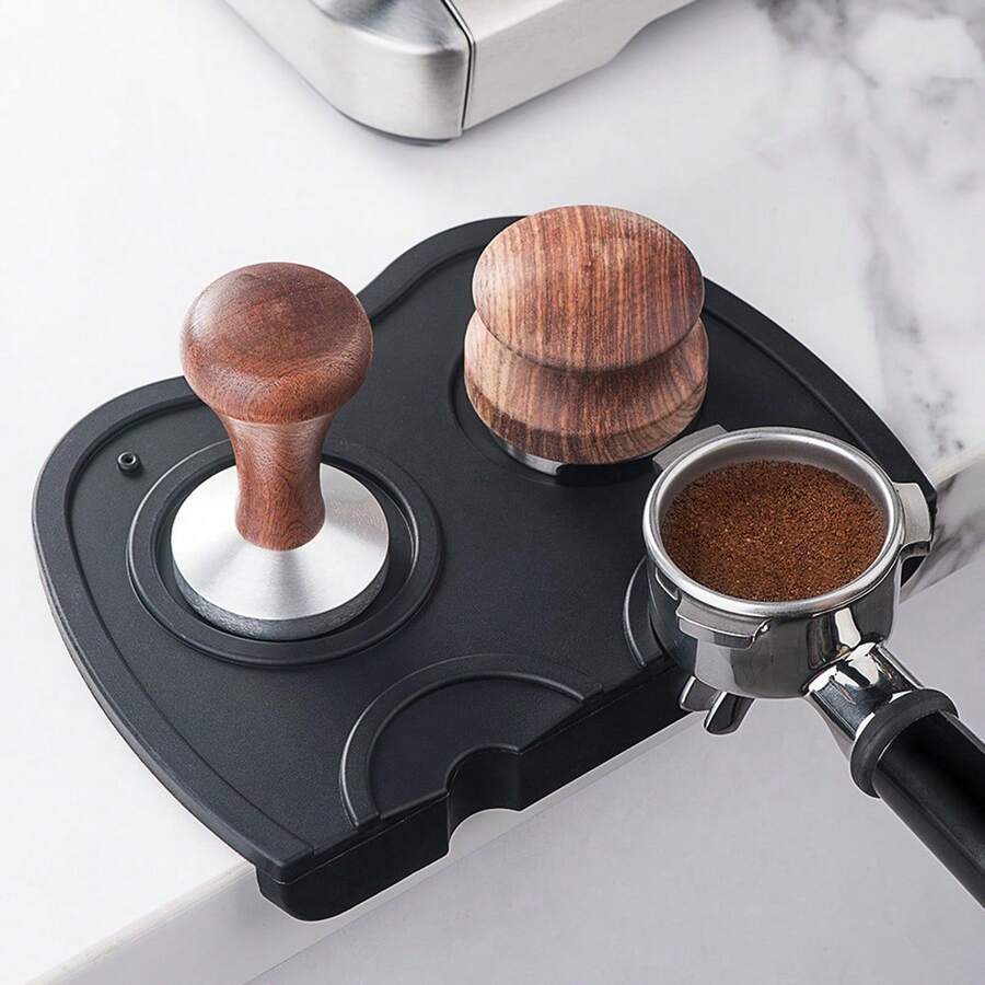 1 pièce Tapis de café antidérapant en silicone, tapis de rangement pour accessoires de machine à café, tapis de tassage de café, tampon de remplissage pour poignée de bar - Multicolore - Voir 1