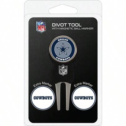 Divot Tool With 3 Golf Ball Markers Pack Markers Are Removable Magnetic DoubleSided Enamel Colors May Vary