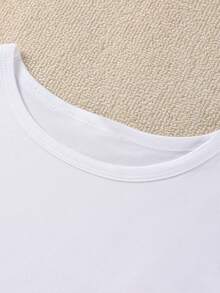 Disney Áo thun dài tay nam in hình Mickey Mouse và Cupid, được cấp phép bản quyền IP, hỗ trợ in khẩu hiệu/thiết kế sáng tạo/nhân vật hoạt hình/ảnh cặp đôi/ảnh thú cưng/ảnh selfie/ảnh người nổi tiếng, cổ tròn, co giãn nhẹ, thời trang và đa năng. - trắng - Xem 4