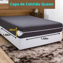 Mattress Cover With Zipper, Mesh Fabric - Grey - View 3