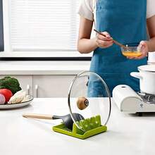 1pc Kitchen Spatula Rack, Soup Spoon Pad, Chopsticks, Pot Cover Storage Pad, Household Multifunctional Wall Mounted Storage Rack