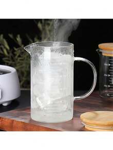 Tazza dosatrice in vetro borosilicato resistente al calore con manico antiscivolo e beccuccio a V - Resistente ai microonde e agli urti - Vetro trasparente con indicazioni in millilitri - Adatto per cottura, laboratorio, servizio - Confezione singola (disponibile in misure da 350ml/500ml/1L) - Multicolore - Visualizzare 9
