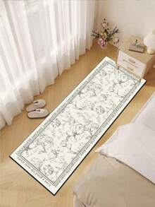 1 件装硅胶厨房垫，带有浪漫水墨画图案，奢华优雅风格缓解疲劳厨房地毯，吸水防滑地毯，适用于厨房、浴室、入口、洗衣房