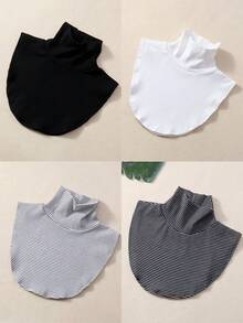 1pc Women's Detachable Faux Turtleneck Shirt, Fashion Accessory - Multicolor - View 1