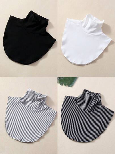 1件女士可拆卸仿高领衬衫，时尚配饰