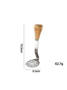 1pc Stainless Steel Potato Masher, Vertical Multi-Function Manual Potato Masher, Household Kitchen Tool - Multicolor - View 8