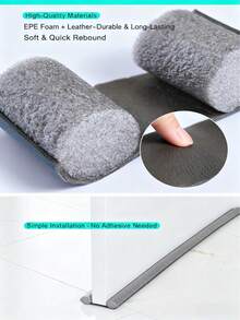 Soundproof Door Seal Strip - Windproof And Soundproof For Door Gaps And Bottoms, Durable Foam Material For Doorways, Prevents Insects, Snakes, And Reduces Noise, Easy To Install For Bedroom, Bathroom, And Office Doors, Door Seal Strip For Doorways, Enhanced Door Grip, Thickened Seal - Multicolor - View 6