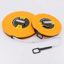 Cinta métrica de fibra de vidrio larga, regla retráctil compacta y duradera, cinta métrica blanda de doble cara, herramienta de medición adecuada para construcción y uso doméstico - Amarillo - Ver 2