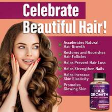 Hair Growth Vitamins For Women | Biotin 10,000mcg, Collagen, Patented OptiMSM, GoMCT, Saw Palmetto | Naturally Regrow Stronger & Healthier Hair, Skin And Nails | Stops Hair Loss | 60 Day Supply - 3瓶 - 查看 6