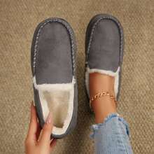 Travel Shoes Women Casual Loafers Warm Lined Shoes Slippers Casual Walking Ladies Shoes Spring Fall Four Season Outdoor - Grey - View 1