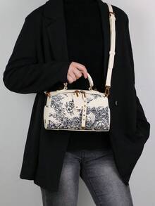 2025 New French Boston Pillow Bag, Heavy Embroidery Butterfly & Floral Embroidered Ladies Handbag, Fashionable Shoulder & Crossbody Bag, Niche Design Lightweight Luxury Commuter Versatile Bag - Multicolor - View 12