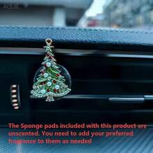 Christmas Car Air Vent Fragrance Clip, Cartoon Car Air Conditioner Aromatherapy Decor, Interior Accessory, Car Air Vent Decoration, Christmas Tree/Money Tree Creative Gift