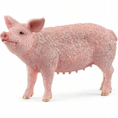 Farm World, Juguetes realistas de Animales de Granja para nios de 3 aos en adelante, Figura de Juguete de Cerdo, 2.3 Pulgadas