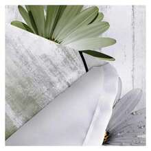 Rustic Farmhouse Shower Curtain, Farm Sage Green Daisy Floral Flowers And Butterfly On Country Wooden Forest Green Shower For Bathroom, 36X70IN - 多色583 - 查看 5